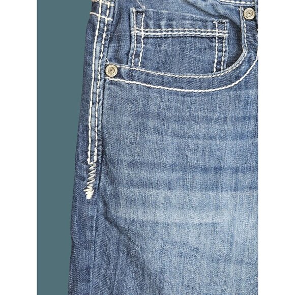 BKE Denim Jake Straight Leg Thick Stitching Western Rodeo Men Jeans 32S (32x29) - Picture 5 of 9